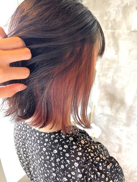 ニコア 千葉(nicoa) インナーカラー/フェミニティピンク/外ハネ[千葉/千葉駅]