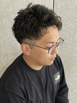 ニアウ 太田店(Niau)&nbsp;メンズパーマツイストスパイラルパーマスパイキーショート眉毛