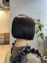 ビス フルール 日暮里店(Vis fleur)&nbsp;20代30代透明感暗髪アッシュブルーグレージュ丸みボブ