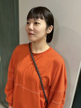 ヘアサロン ナノ(hair salon nano) オリーブベージュ×BOB