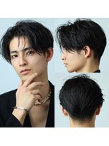 リップス 表参道店(LIPPS)&nbsp;スーツ短髪ツーブロック束感モテる黒髪シークレットパーマ流行