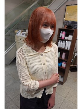 ヘアーデザイン アルエ(HAIR×design ARUE) オレンジベージュ×フェイスレイヤー