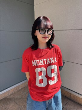 ヘアーアイストゥーレ(HAIR ICI TRE) ブリーチなし暖色カラー ワインレッド