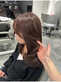 ピンクラベンダー×顔まわりレイヤー【北千住】
