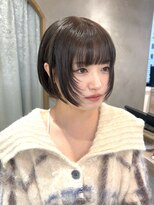 ロンドアジュール 横浜(Lond azur) 逆アンブレラカラー/くびれレイヤーボブ/顔周りカット/韓国巻き