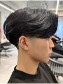 センターパートウルフショートネープ襟足あり