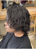 縦落ちサーフカールツイストマッシュセンターパートラフパーマ