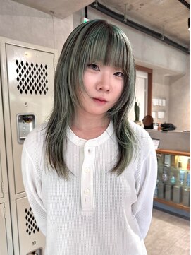 パーク(PAAQ) ダブルカラー＆ブリーチレイヤーカットローライトミックスカラー
