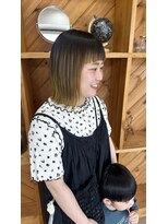 レシピ アリエ(recipe allier)&nbsp;切りっぱなしボブ×コントラストハイライト