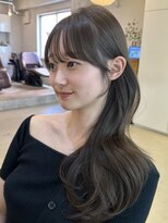 ライン(LINE) 韓国風/レイヤー/前髪カット/オリーブ/透明感/ハッシュカット
