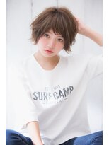 ガーデン ムサシコスギ(GARDEN MUSASHIKOSUGI)&nbsp;外ハネショートボブ/フォギーベージュカラー/小顔カット