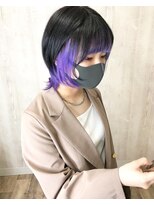 ラッズプラスエイチ(Lads+h)&nbsp;ウルフ　インナーカラー　パープル