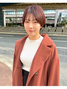 ジアン バイ ミルボン NU茶屋町+(GIEN by milbon) シースルーが可愛い/透明感くびれヘアー/ショート@田中俊成