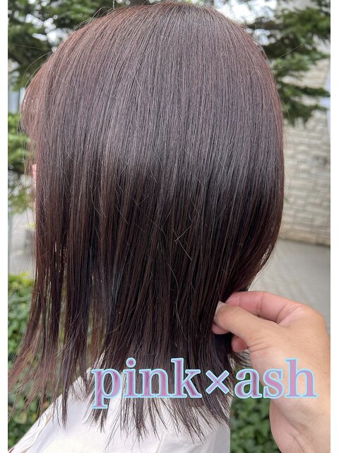 hair color × pink ash