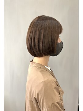 トップヘアー 中庄店(TOP HAIR fuapua) 大人ベージュカラー×ミニボブ【りり】
