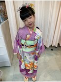 七五三(7歳)着付けとヘアーメイク