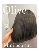 ミニボブ×オリーブカラー ☆ 担当 蒼 ☆