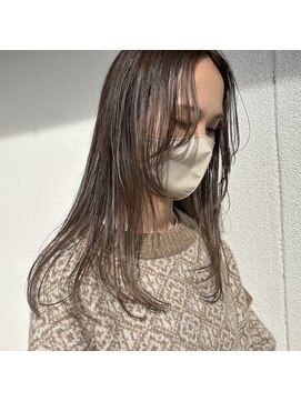 チョキチョキ長蔵(choki choki 長蔵) くすみベージュ/顔まわりレイヤー/ベージュ/赤み消しカラー