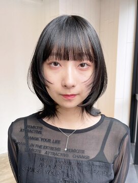 アイティー バイ アルバム 中野店(IT by ALBUM) アッシュブラック美髪エモージュくびレイヤー_ba488511