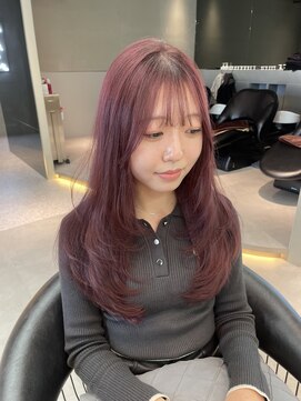 ロンドミラー 博多店(Lond Mirror) 小顔/透明感カラー/韓国風/ダブルカラー/レイヤーカット/顔周り