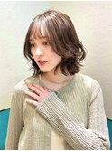 マロンベージュ/ボブ/前髪/レイヤー/髪質改善/縮毛矯正/立川