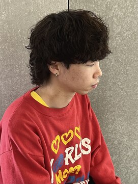 ニアウ 太田店(Niau) メンズナチュラルウルフマッシュシャドウパーマ質感重視ケア