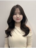 レイヤーカット/韓国風巻き/顔まわり/2wayバング/韓国ヘア
