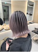 ホワイトパープルバレイヤージュ