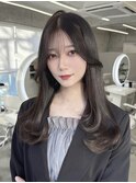 上品可愛い◇韓国くびれヘアダークグレージュ
