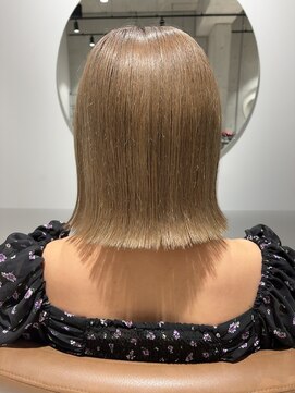 ルース(LOOSE) 切りっぱなしボブ×シアーベージュ#立川#立川駅#縮毛矯正