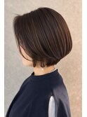 毛流れが綺麗なショートボブ