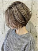 脱・白髪染め！髪質改善×白髪ぼかしハイライトボブ