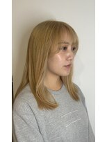 アロッタ 梅田茶屋町(alotta) 透明感抜群◎ブリーチで作るまろやかベージュ/前髪あり