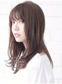春夏髪うるふわレイヤー×ミントベージュ