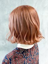 アイティー バイ アルバム 中野店(IT by ALBUM)&nbsp;サーモンピンクボブ_セミウェットウェーブ_ba305862