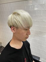 メリケンバーバーショップ フクオカ(MERICAN BARBERSHOP FUK)&nbsp;かき上げヘアショートレイアーくせ毛風パーマコンマヘア29