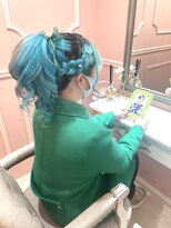 グルーヴ グルーヴ フェエリー(groove groove feerie)&nbsp;まおりんの盛り編みポニーテール 新宿歌舞伎町ヘアセット