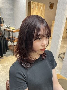 ナチュラル グロー 仙台駅前店(Natural grow) ぶどうカラーとレイヤーカット