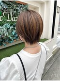 大人可愛い20代30代40代小顔丸みショートボブ