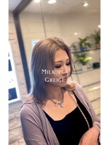 ヘアカロン 熊本下通店(Hair CALON)&nbsp;ミルクティーベージュダブルカラーインナーカラーケアブリーチ