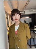 黒髪/グレーベージュ/レイヤーロング/前髪パーマ[鹿児島駅]