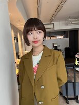 サンド 鹿児島中央(sand)&nbsp;黒髪/グレーベージュ/レイヤーロング/前髪パーマ[鹿児島駅]