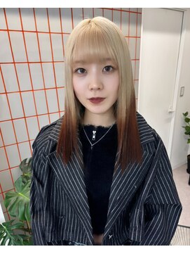 ペレ 渋谷(PELE) 切りっぱなしボブ/エアリーロング/美髪/ピンクブラウン/渋谷