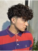 スペインカールメンズパーマメンズマッシュフェードバーバー高崎