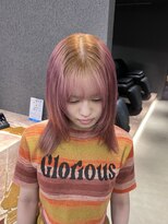 ペレ 栄店(PELE)&nbsp;デザインカラー/レイヤーカット/ウェットヘア/オリーブベージュ