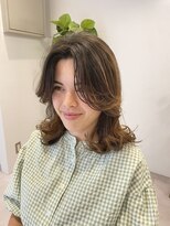 アグ ヘアー ベルス 大谷店(Agu hair BELLUS)&nbsp;センターパート流れる前髪メミディアムレイヤー