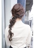 ヘアセット 編みおろし