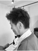 オールバックス甘刈り