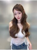 マロンベージュ×小顔レイヤー×韓国風巻き【ayana】