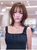大人かわいい/レイヤーカット/バングカット/ブラウンカラー